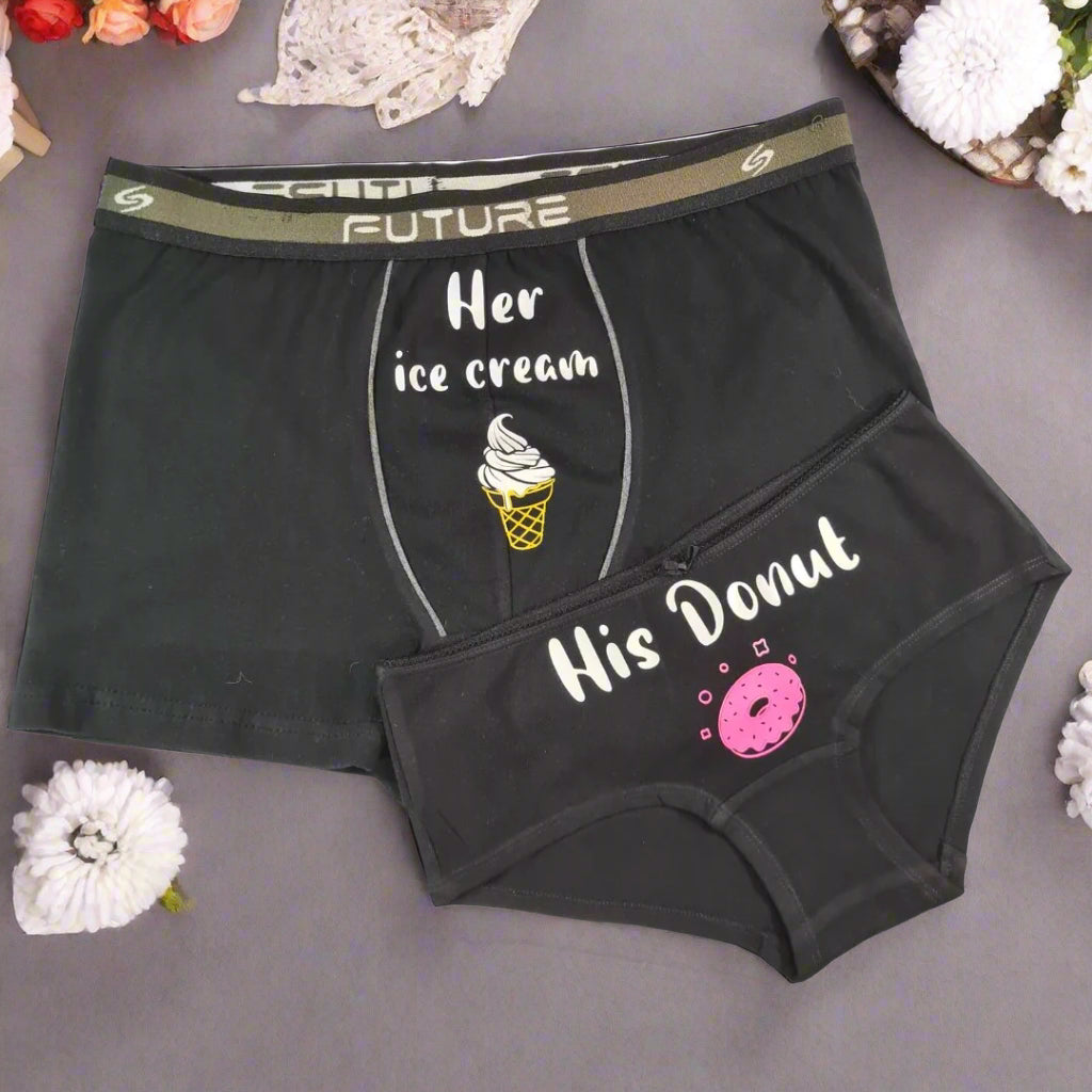 Couple underwear - Donut Ice Cream - Etba3lly