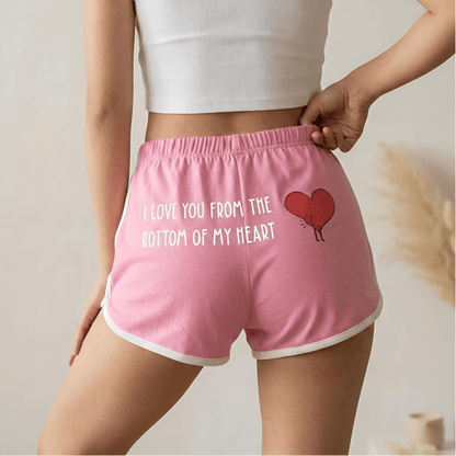 Women pink hot shorts - Heart - Etba3lly
