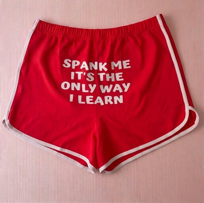 Women red hot shorts - Learning Curve - Etba3lly