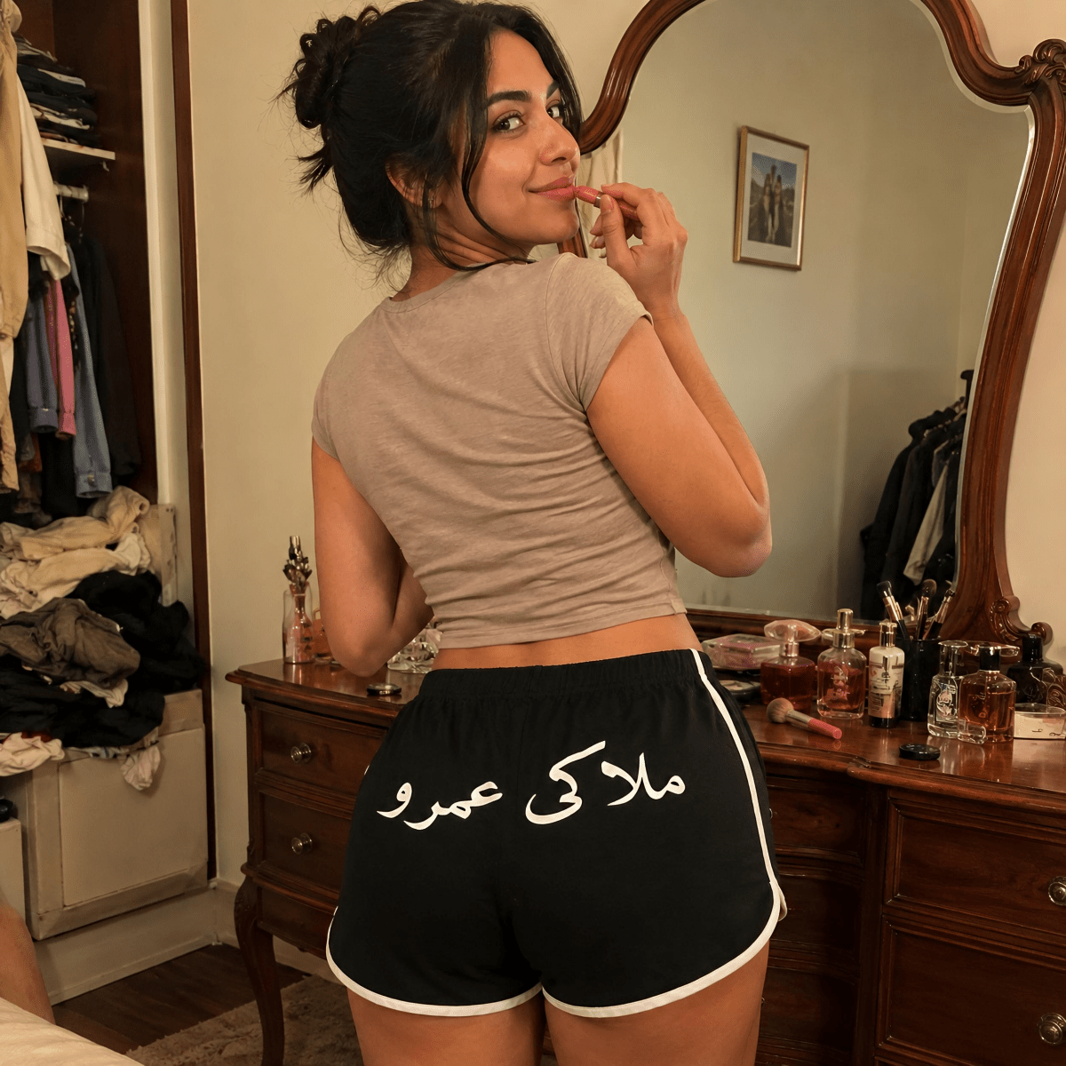 Women black hot shorts - Malaky - Etba3lly