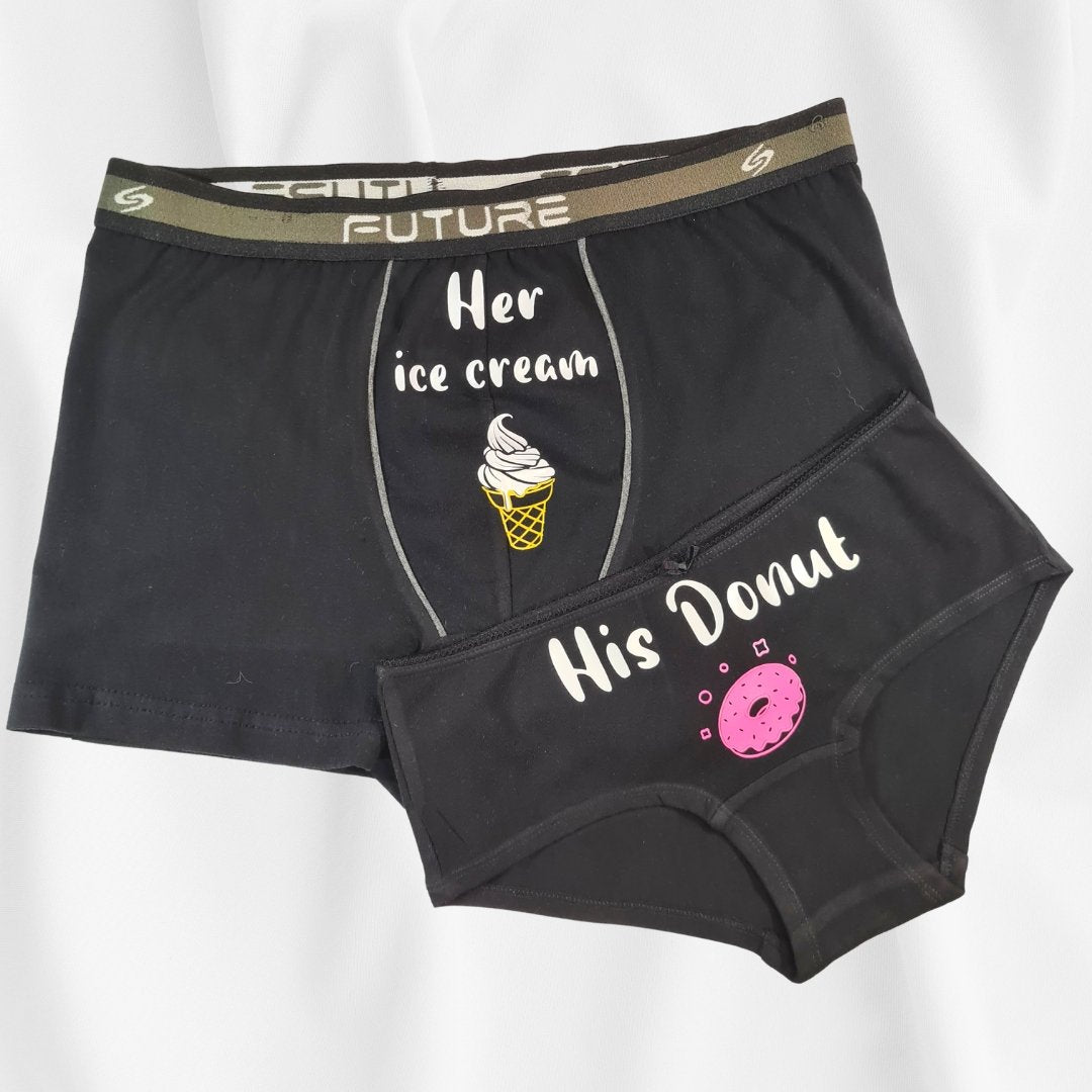 Couple underwear - Donut Ice Cream - Etba3lly